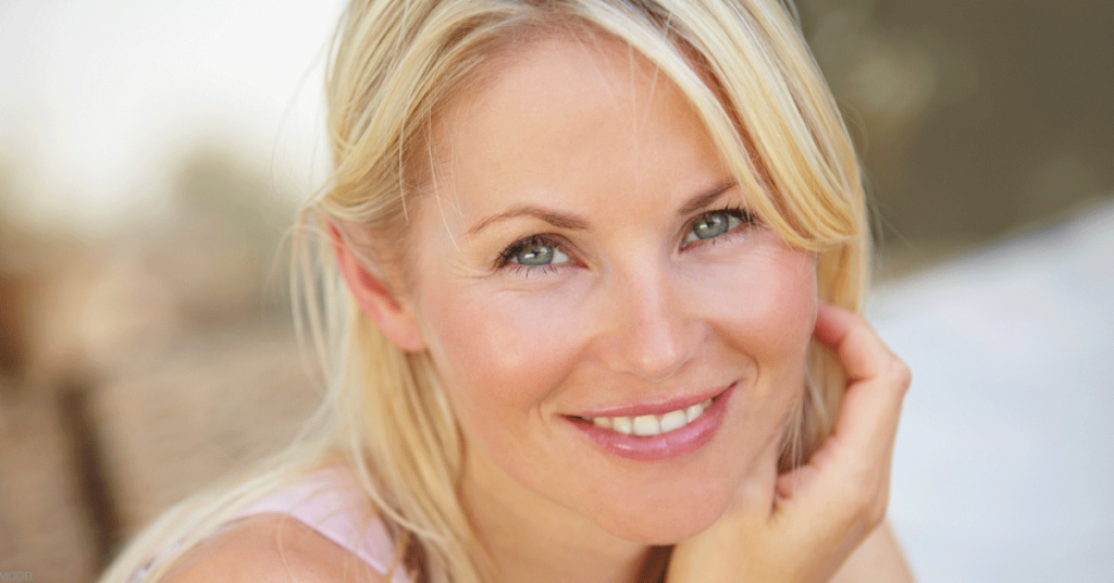 Mature woman smiling at camera