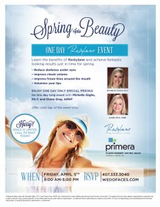 event flyer - one day restylane event