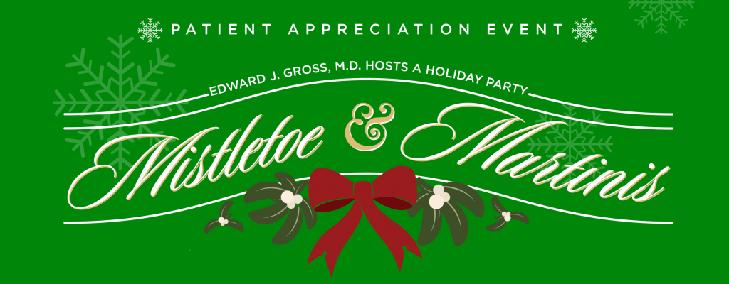 Martini and mistletoe event logo