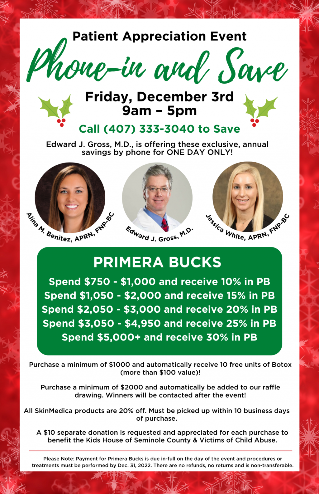 Flyer for Mistletoe & Martinis Event on Dec. 3