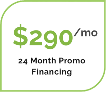 $290 per month with 24 month promo financing