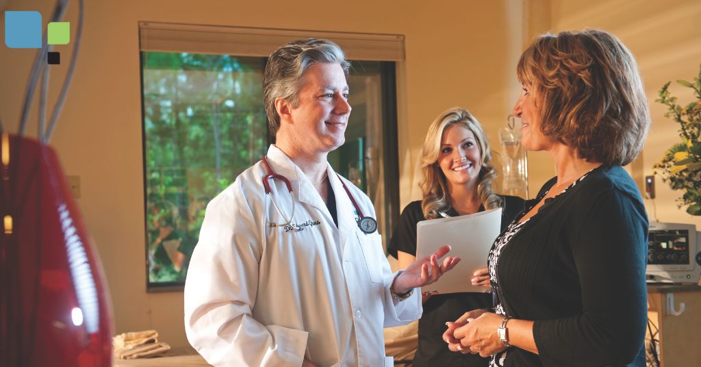 A patient consulting with Dr. Gross.